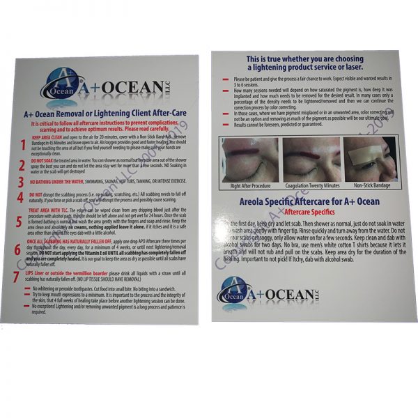 tattoo removal aftercare cards